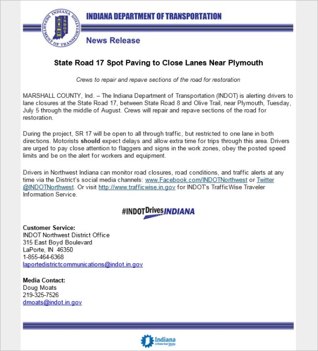 INDOT SR 17