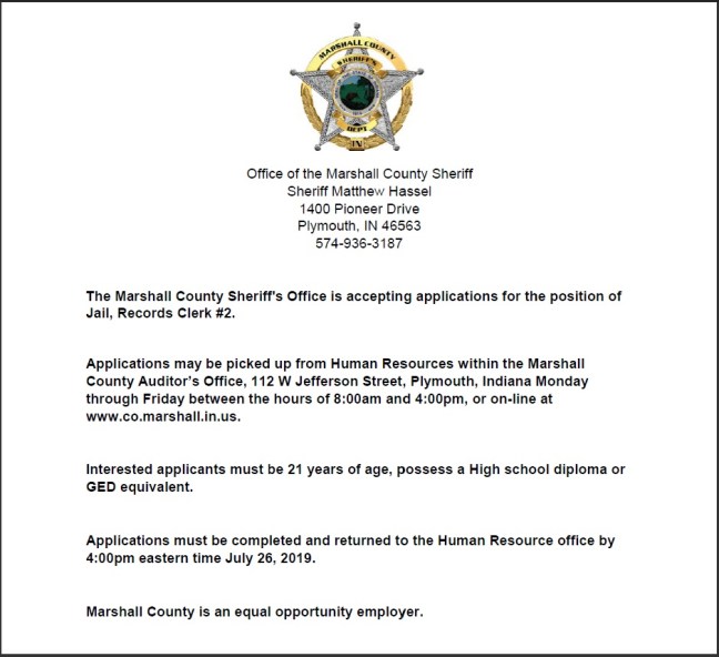 Jail Records Job Post